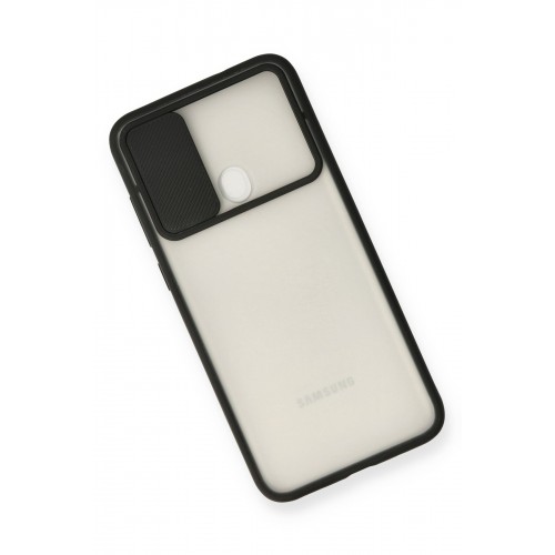 Newface Samsung Galaxy A11 Kılıf Palm Buzlu Kamera Sürgülü Silikon - Siyah Newface Samsung Galaxy A11 Kılıf Palm Buzlu Kamera Sürgülü Silikon - Siyah