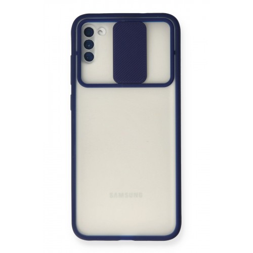 Newface Samsung Galaxy M11 Kılıf Palm Buzlu Kamera Sürgülü Silikon - Lacivert Newface Samsung Galaxy M11 Kılıf Palm Buzlu Kamera Sürgülü Silikon - Lacivert