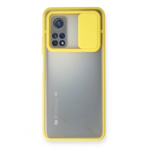 Newface Xiaomi Mi 10T Kılıf Palm Buzlu Kamera Sürgülü Silikon - Sarı Newface Xiaomi Mi 10T Kılıf Palm Buzlu Kamera Sürgülü Silikon - Sarı