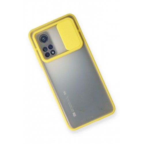 Newface Xiaomi Mi 10T Kılıf Palm Buzlu Kamera Sürgülü Silikon - Sarı Newface Xiaomi Mi 10T Kılıf Palm Buzlu Kamera Sürgülü Silikon - Sarı