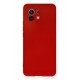Newface Xiaomi Mi 11 Kılıf Nano içi Kadife Silikon - Kırmızı Newface Xiaomi Mi 11 Kılıf Nano içi Kadife Silikon - Kırmızı