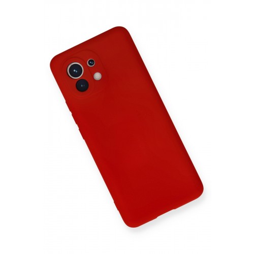 Newface Xiaomi Mi 11 Kılıf Nano içi Kadife Silikon - Kırmızı Newface Xiaomi Mi 11 Kılıf Nano içi Kadife Silikon - Kırmızı