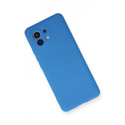 Newface Xiaomi Mi 11 Kılıf Nano içi Kadife Silikon - Mavi Newface Xiaomi Mi 11 Kılıf Nano içi Kadife Silikon - Mavi