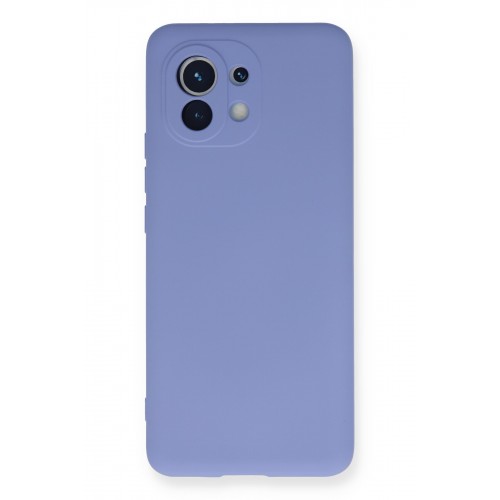 Newface Xiaomi Mi 11 Kılıf Nano içi Kadife Silikon - Lila Newface Xiaomi Mi 11 Kılıf Nano içi Kadife Silikon - Lila