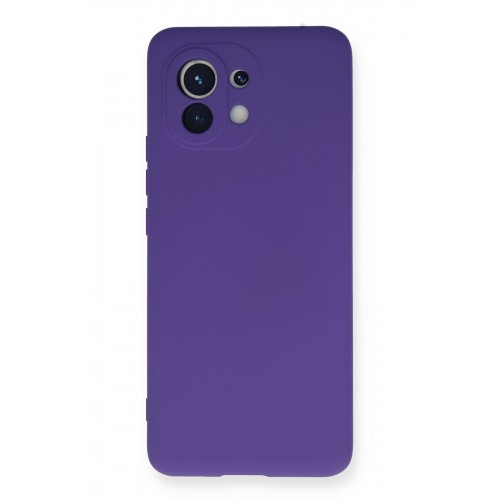 Newface Xiaomi Mi 11 Kılıf Nano içi Kadife Silikon - Mor Newface Xiaomi Mi 11 Kılıf Nano içi Kadife Silikon - Mor