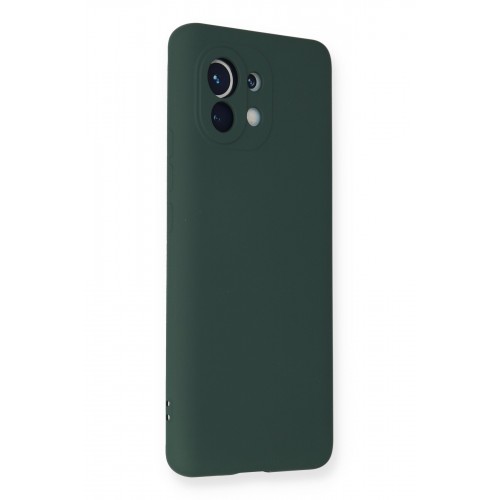 Newface Xiaomi Mi 11 Kılıf Nano içi Kadife Silikon - Koyu Yeşil Newface Xiaomi Mi 11 Kılıf Nano içi Kadife Silikon - Koyu Yeşil