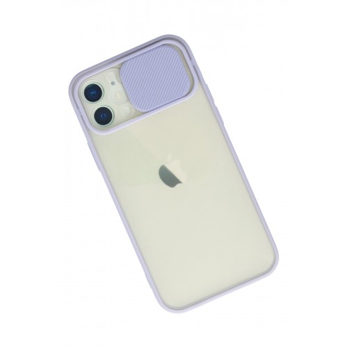 Newface iPhone 12 Kılıf Palm Buzlu Kamera Sürgülü Silikon - Lila Newface iPhone 12 Kılıf Palm Buzlu Kamera Sürgülü Silikon - Lila