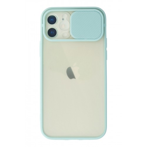 Newface iPhone 12 Kılıf Palm Buzlu Kamera Sürgülü Silikon - Turkuaz Newface iPhone 12 Kılıf Palm Buzlu Kamera Sürgülü Silikon - Turkuaz