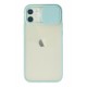 Newface iPhone 12 Kılıf Palm Buzlu Kamera Sürgülü Silikon - Turkuaz Newface iPhone 12 Kılıf Palm Buzlu Kamera Sürgülü Silikon - Turkuaz
