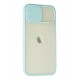 Newface iPhone 12 Kılıf Palm Buzlu Kamera Sürgülü Silikon - Turkuaz Newface iPhone 12 Kılıf Palm Buzlu Kamera Sürgülü Silikon - Turkuaz