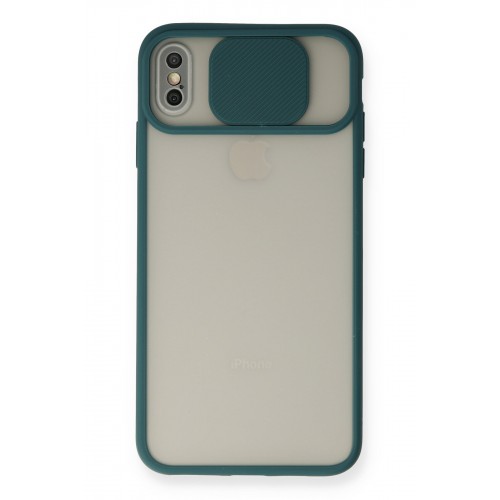 Newface iPhone XS Max Kılıf Palm Buzlu Kamera Sürgülü Silikon - Yeşil Newface iPhone XS Max Kılıf Palm Buzlu Kamera Sürgülü Silikon - Yeşil