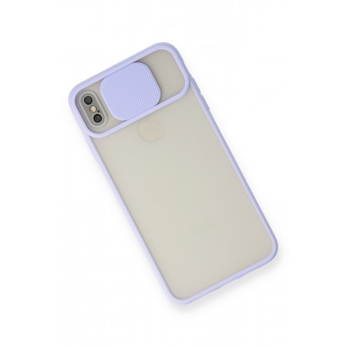 Newface iPhone XS Max Kılıf Palm Buzlu Kamera Sürgülü Silikon - Lila Newface iPhone XS Max Kılıf Palm Buzlu Kamera Sürgülü Silikon - Lila