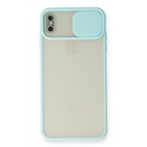 Newface iPhone XS Max Kılıf Palm Buzlu Kamera Sürgülü Silikon - Turkuaz Newface iPhone XS Max Kılıf Palm Buzlu Kamera Sürgülü Silikon - Turkuaz