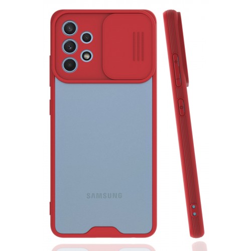 Newface Samsung Galaxy A32 Kılıf Platin Kamera Koruma Silikon - Kırmızı Newface Samsung Galaxy A32 Kılıf Platin Kamera Koruma Silikon - Kırmızı