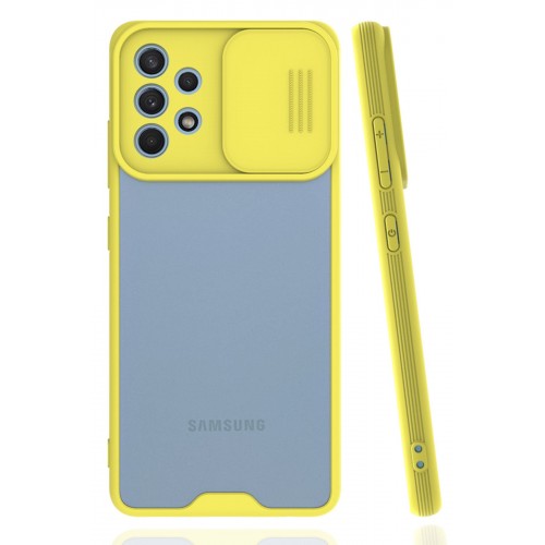 Newface Samsung Galaxy A32 Kılıf Platin Kamera Koruma Silikon - Sarı Newface Samsung Galaxy A32 Kılıf Platin Kamera Koruma Silikon - Sarı