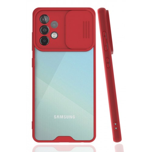 Newface Samsung Galaxy A52 Kılıf Platin Kamera Koruma Silikon - Kırmızı Newface Samsung Galaxy A52 Kılıf Platin Kamera Koruma Silikon - Kırmızı