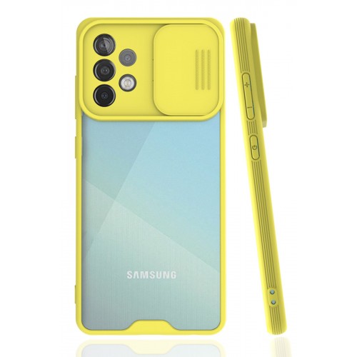 Newface Samsung Galaxy A52 Kılıf Platin Kamera Koruma Silikon - Sarı Newface Samsung Galaxy A52 Kılıf Platin Kamera Koruma Silikon - Sarı