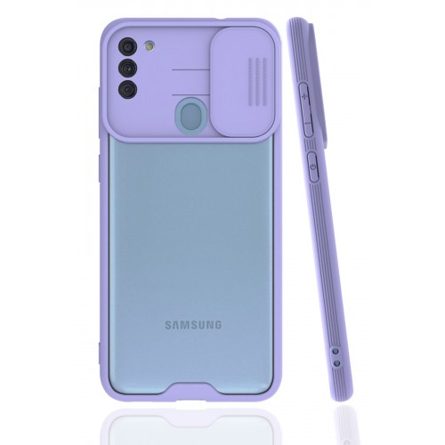 Newface Samsung Galaxy A11 Kılıf Platin Kamera Koruma Silikon - Lila Newface Samsung Galaxy A11 Kılıf Platin Kamera Koruma Silikon - Lila