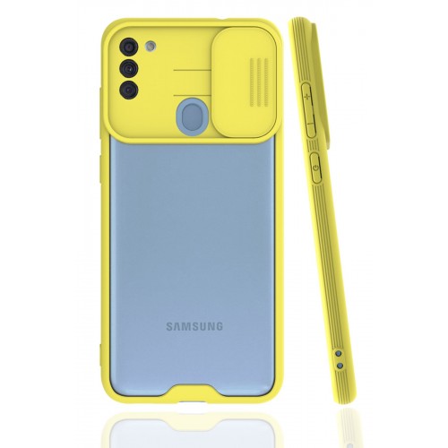 Newface Samsung Galaxy A11 Kılıf Platin Kamera Koruma Silikon - Sarı Newface Samsung Galaxy A11 Kılıf Platin Kamera Koruma Silikon - Sarı
