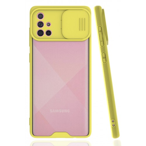 Newface Samsung Galaxy A71 Kılıf Platin Kamera Koruma Silikon - Sarı Newface Samsung Galaxy A71 Kılıf Platin Kamera Koruma Silikon - Sarı