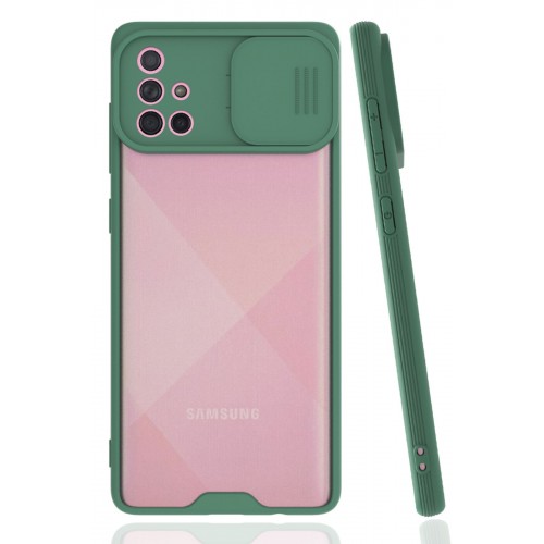 Newface Samsung Galaxy A71 Kılıf Platin Kamera Koruma Silikon - Yeşil Newface Samsung Galaxy A71 Kılıf Platin Kamera Koruma Silikon - Yeşil