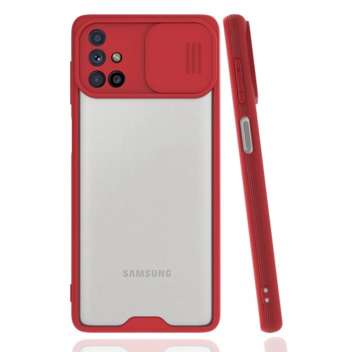 Newface Samsung Galaxy M51 Kılıf Platin Kamera Koruma Silikon - Kırmızı Newface Samsung Galaxy M51 Kılıf Platin Kamera Koruma Silikon - Kırmızı