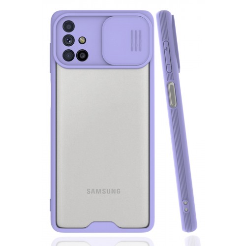 Newface Samsung Galaxy M51 Kılıf Platin Kamera Koruma Silikon - Lila Newface Samsung Galaxy M51 Kılıf Platin Kamera Koruma Silikon - Lila