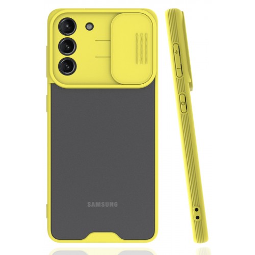 Newface Samsung Galaxy S21 Plus Kılıf Platin Kamera Koruma Silikon - Sarı Newface Samsung Galaxy S21 Plus Kılıf Platin Kamera Koruma Silikon - Sarı