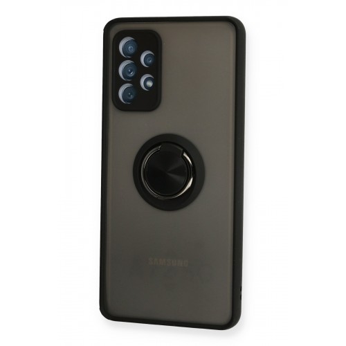 Newface Samsung Galaxy A72 Kılıf Montreal Yüzüklü Silikon Kapak - Siyah Newface Samsung Galaxy A72 Kılıf Montreal Yüzüklü Silikon Kapak - Siyah