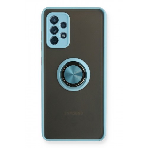 Newface Samsung Galaxy A72 Kılıf Montreal Yüzüklü Silikon Kapak - Buz Mavi Newface Samsung Galaxy A72 Kılıf Montreal Yüzüklü Silikon Kapak - Buz Mavi