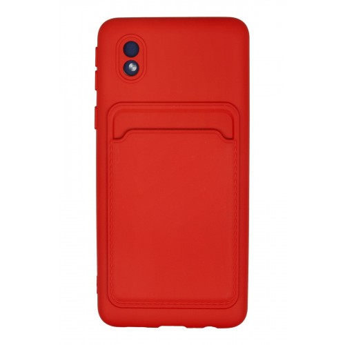 Newface Samsung Galaxy A01 Core Kılıf Kelvin Kartvizitli Silikon - Kırmızı Newface Samsung Galaxy A01 Core Kılıf Kelvin Kartvizitli Silikon - Kırmızı