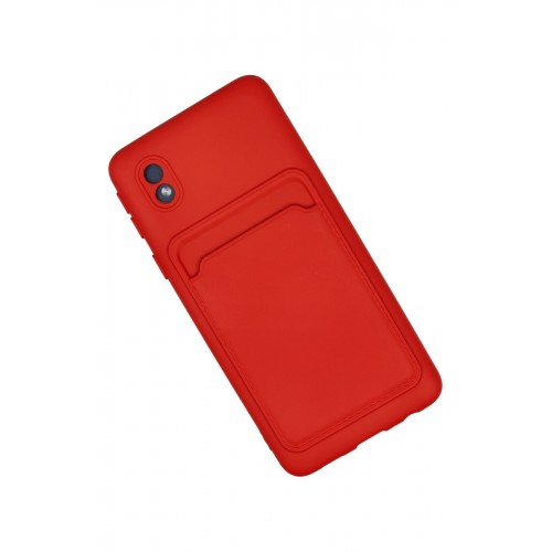 Newface Samsung Galaxy A01 Core Kılıf Kelvin Kartvizitli Silikon - Kırmızı Newface Samsung Galaxy A01 Core Kılıf Kelvin Kartvizitli Silikon - Kırmızı