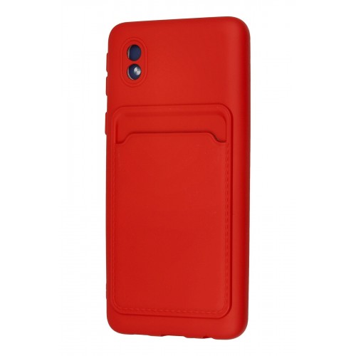 Newface Samsung Galaxy A01 Core Kılıf Kelvin Kartvizitli Silikon - Kırmızı Newface Samsung Galaxy A01 Core Kılıf Kelvin Kartvizitli Silikon - Kırmızı