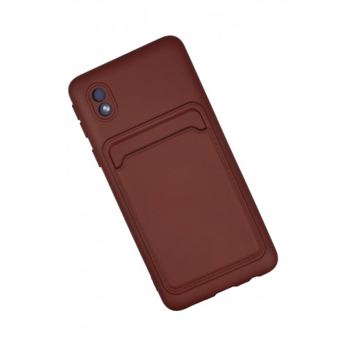 Newface Samsung Galaxy A01 Core Kılıf Kelvin Kartvizitli Silikon - Bordo Newface Samsung Galaxy A01 Core Kılıf Kelvin Kartvizitli Silikon - Bordo
