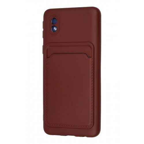 Newface Samsung Galaxy A01 Core Kılıf Kelvin Kartvizitli Silikon - Bordo Newface Samsung Galaxy A01 Core Kılıf Kelvin Kartvizitli Silikon - Bordo