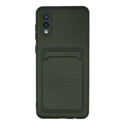 Newface Samsung Galaxy A02 Kılıf Kelvin Kartvizitli Silikon - Koyu Yeşil Newface Samsung Galaxy A02 Kılıf Kelvin Kartvizitli Silikon - Koyu Yeşil