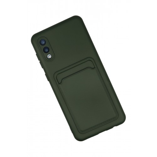 Newface Samsung Galaxy A02 Kılıf Kelvin Kartvizitli Silikon - Koyu Yeşil Newface Samsung Galaxy A02 Kılıf Kelvin Kartvizitli Silikon - Koyu Yeşil