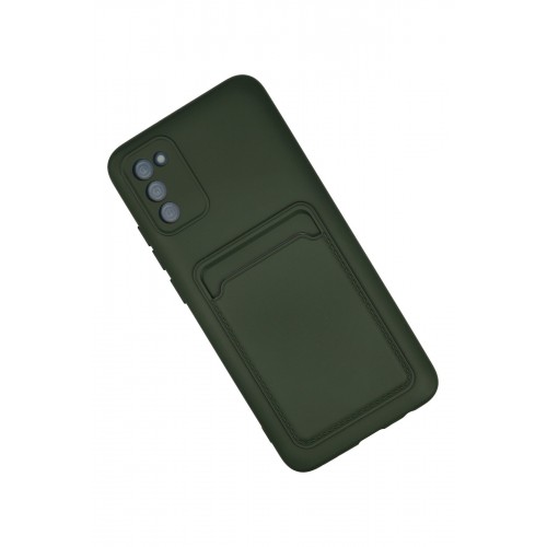 Newface Samsung Galaxy A02S Kılıf Kelvin Kartvizitli Silikon - Koyu Yeşil Newface Samsung Galaxy A02S Kılıf Kelvin Kartvizitli Silikon - Koyu Yeşil