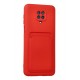 Newface Xiaomi Redmi Note 9 Pro Kılıf Kelvin Kartvizitli Silikon - Kırmızı Newface Xiaomi Redmi Note 9 Pro Kılıf Kelvin Kartvizitli Silikon - Kırmızı