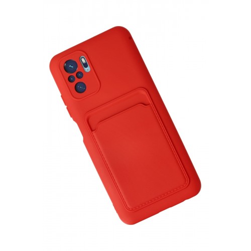 Newface Xiaomi Redmi Note 10 Kılıf Kelvin Kartvizitli Silikon - Kırmızı Newface Xiaomi Redmi Note 10 Kılıf Kelvin Kartvizitli Silikon - Kırmızı