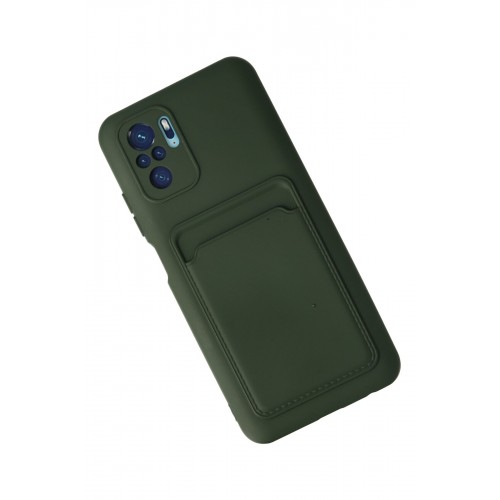 Newface Xiaomi Redmi Note 10 Kılıf Kelvin Kartvizitli Silikon - Koyu Yeşil Newface Xiaomi Redmi Note 10 Kılıf Kelvin Kartvizitli Silikon - Koyu Yeşil