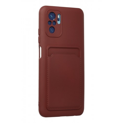 Newface Xiaomi Redmi Note 10 Kılıf Kelvin Kartvizitli Silikon - Bordo Newface Xiaomi Redmi Note 10 Kılıf Kelvin Kartvizitli Silikon - Bordo