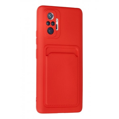 Newface Xiaomi Redmi Note 10 Pro Kılıf Kelvin Kartvizitli Silikon - Kırmızı Newface Xiaomi Redmi Note 10 Pro Kılıf Kelvin Kartvizitli Silikon - Kırmızı