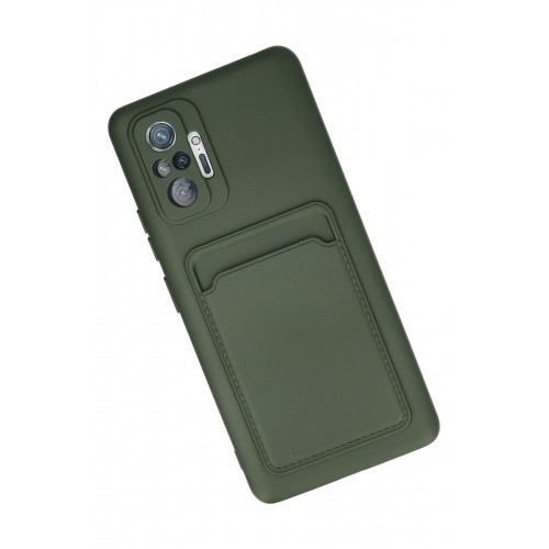 Newface Xiaomi Redmi Note 10 Pro Kılıf Kelvin Kartvizitli Silikon - Koyu Yeşil Newface Xiaomi Redmi Note 10 Pro Kılıf Kelvin Kartvizitli Silikon - Koyu Yeşil