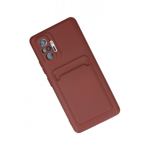 Newface Xiaomi Redmi Note 10 Pro Kılıf Kelvin Kartvizitli Silikon - Bordo Newface Xiaomi Redmi Note 10 Pro Kılıf Kelvin Kartvizitli Silikon - Bordo