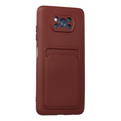 Newface Xiaomi Pocophone X3 Pro Kılıf Kelvin Kartvizitli Silikon - Bordo Newface Xiaomi Pocophone X3 Pro Kılıf Kelvin Kartvizitli Silikon - Bordo