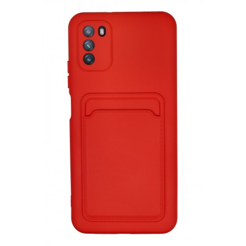 Newface Xiaomi Pocophone M3 Kılıf Kelvin Kartvizitli Silikon - Kırmızı Newface Xiaomi Pocophone M3 Kılıf Kelvin Kartvizitli Silikon - Kırmızı