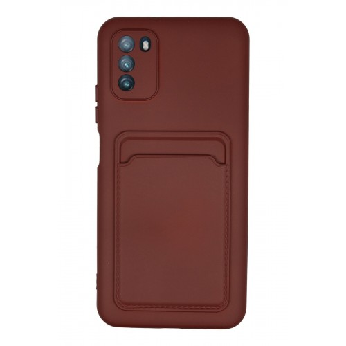 Newface Xiaomi Pocophone M3 Kılıf Kelvin Kartvizitli Silikon - Bordo Newface Xiaomi Pocophone M3 Kılıf Kelvin Kartvizitli Silikon - Bordo