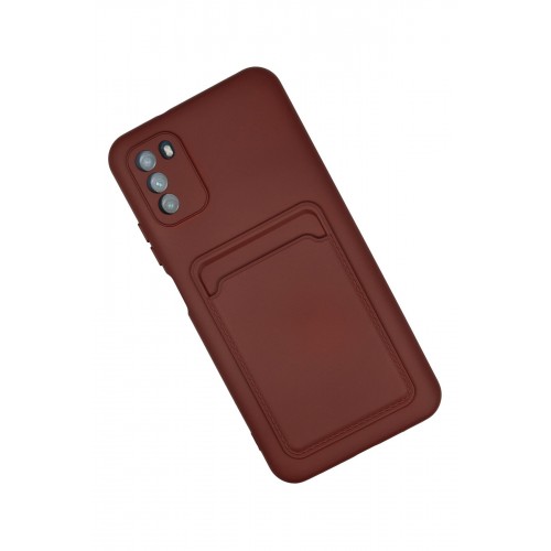 Newface Xiaomi Pocophone M3 Kılıf Kelvin Kartvizitli Silikon - Bordo Newface Xiaomi Pocophone M3 Kılıf Kelvin Kartvizitli Silikon - Bordo