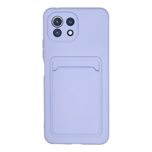 Newface Xiaomi Mi 11 Kılıf Kelvin Kartvizitli Silikon - Lila